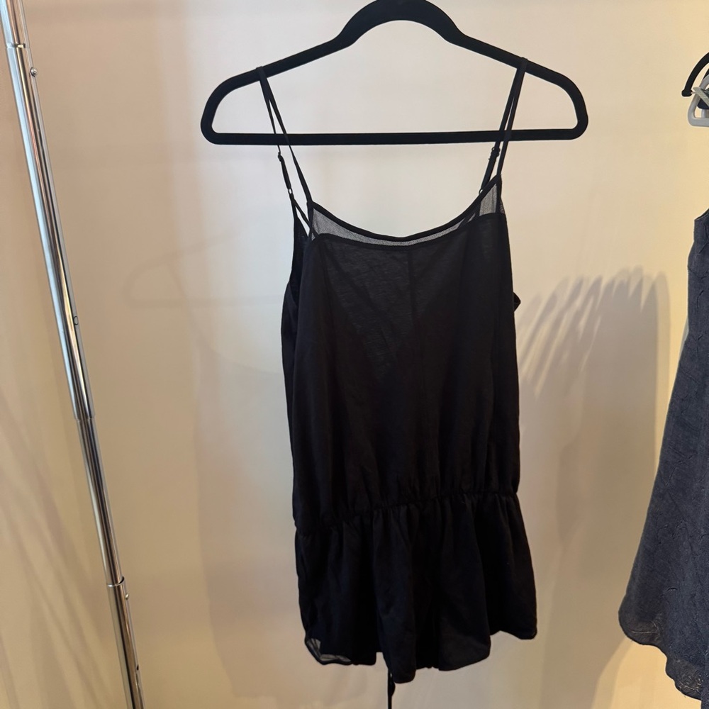 Skin Romper with Mesh Detail and Drawstring Waist Size 2